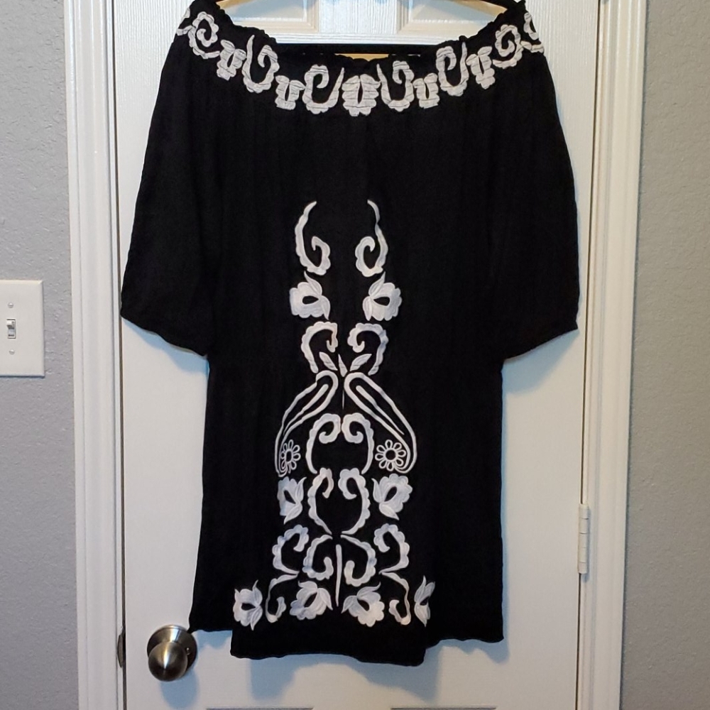 New black off shoulder dress